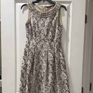 Zara Cream Floral Midi Dress